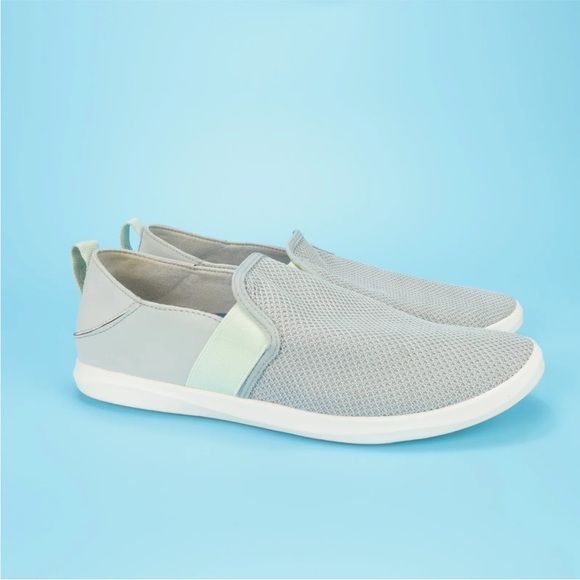 OluKai Hale'iwa Womens Size 10 Gray Round Toe Slip On Mesh Loafers Shoes - Picture 3 of 9